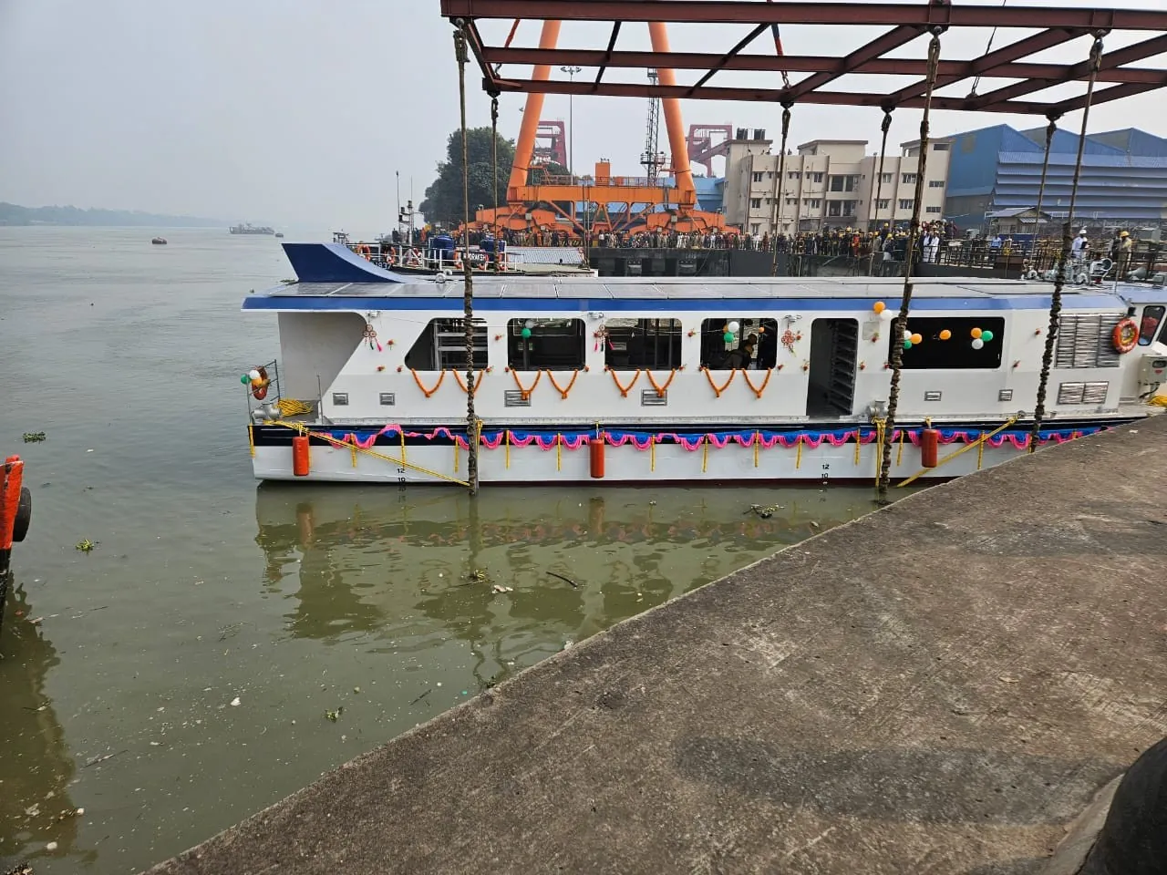 Next-generation solar-electric ferry afloat.