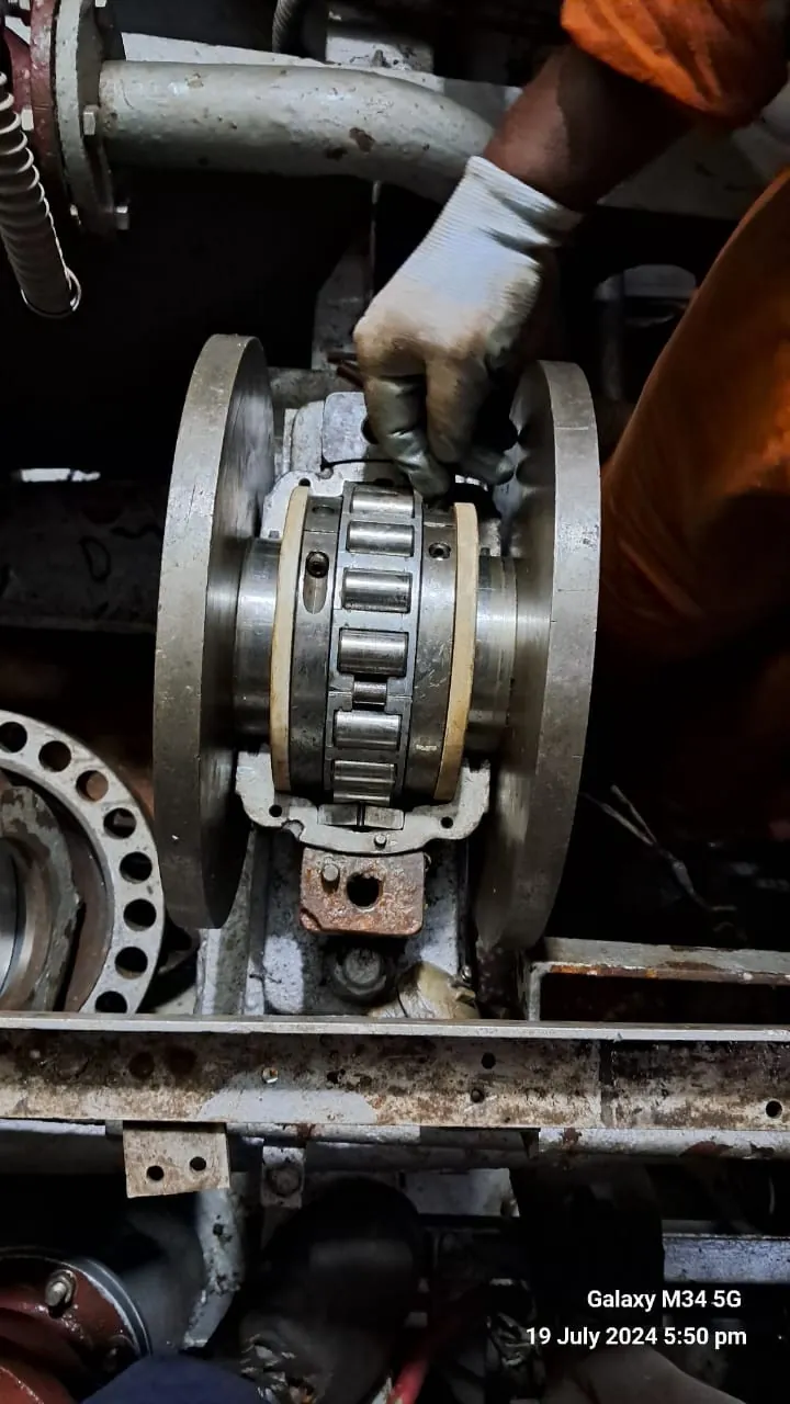 Bearing overhaul during the INS Car Nicobar Major Refit.