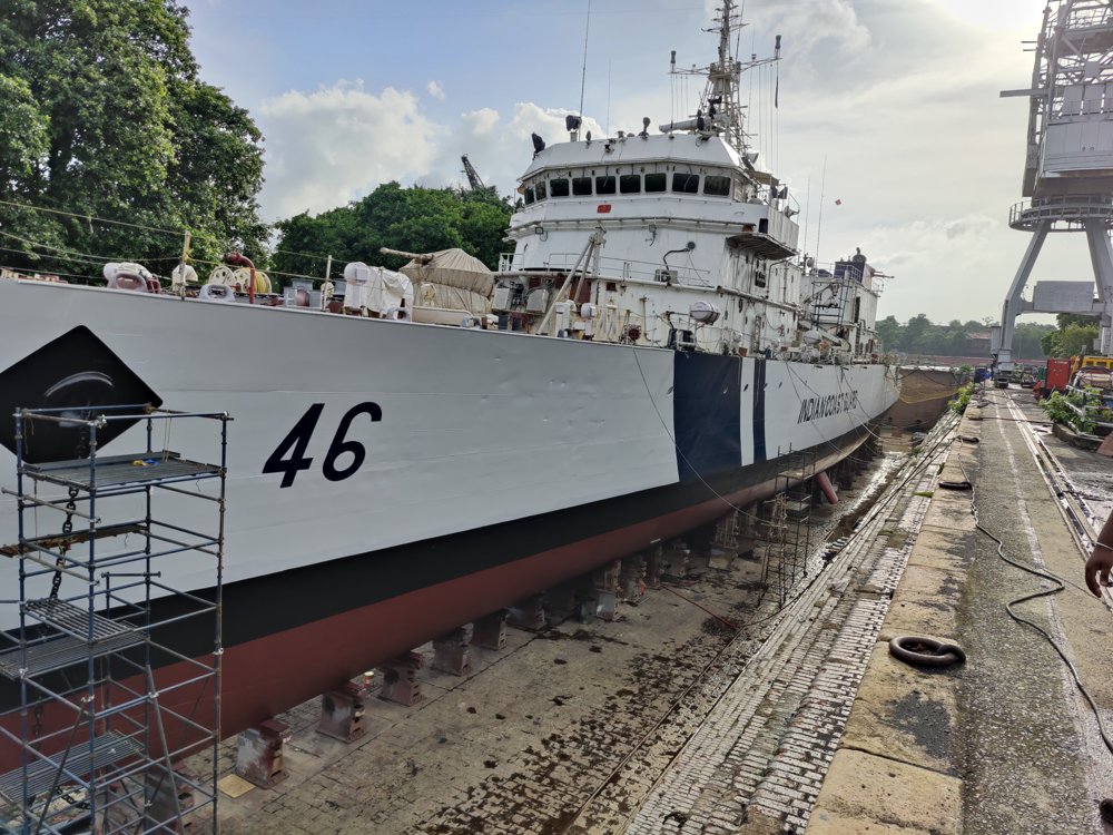 ICGS Sankalp in dry dock
