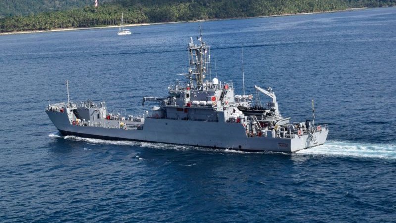A Landing Craft Utility Mk IV built at GRSE, under way